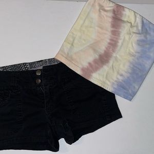3/$15  Black Denim Shorts